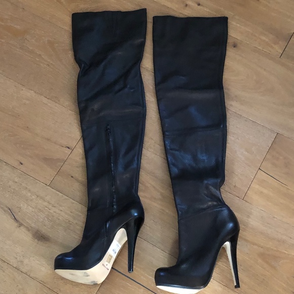TOPSHOP Barley Over the Knee Platform Thigh High Boots sz 8.5 - Picture 2 of 14